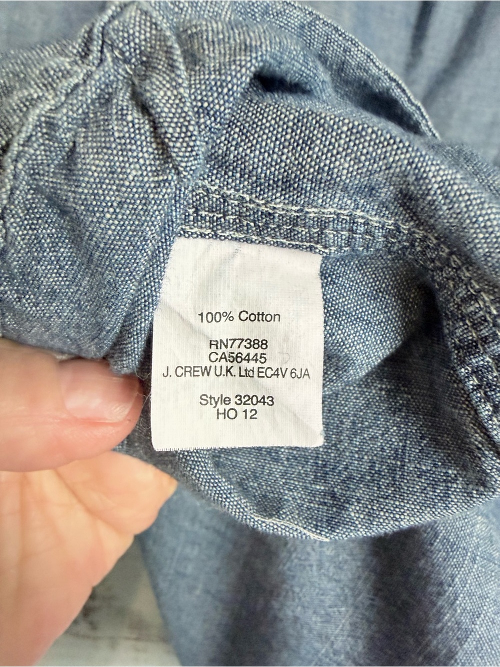 J. Crew Blue Chambray Button-Down Shirt - Picture 8 of 10